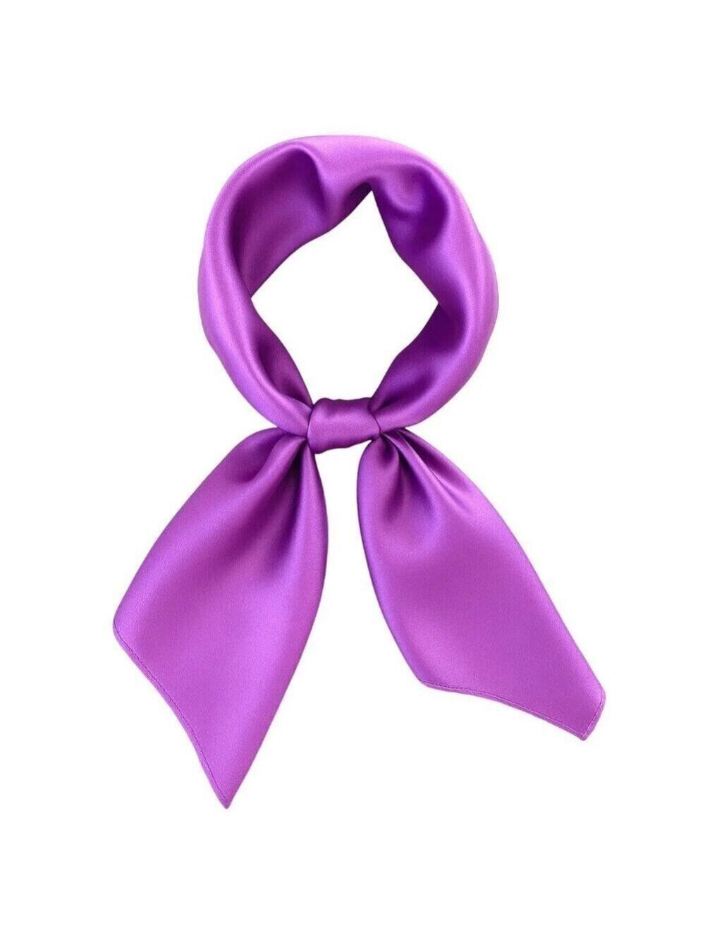 Lilac Purple Satin Scarf 19x19, Western Cowboy Cowgirl Bandana, Boho Coastal Ran